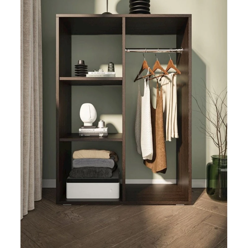 Açıq şkaf Letta LDSP, qara, 112x35x80 sm Açıq şkaf Letta LDSP, qara, 112x35x80 sm