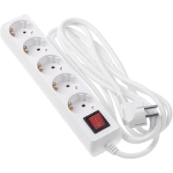 Удлинитель 2Е 5XSchuko, 1.5 м, 5-розеточный, White (2E-U05ES15M5)