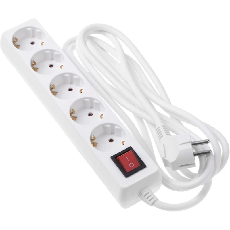 Удлинитель 2Е 5XSchuko, 1.5 м, 5-розеточный, White (2E-U05ES15M5)