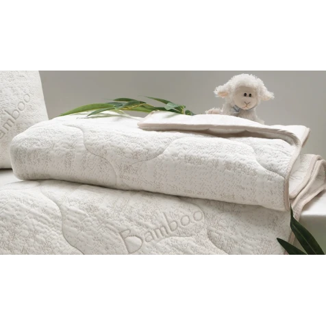 Одеяло детское Yataş Bamboo, 95х145 см, хлопок/полиэстер, бежевое Одеяло детское Yataş Bamboo, 95х145 см, хлопок/полиэстер, бежевое