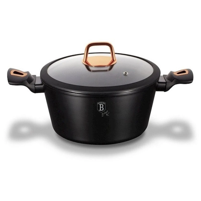 Кастрюля Berlinger Haus Black Rose BH-1641N, 2.5 л, 20 см, алюминий, с крышкой, черный