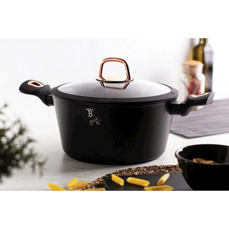 Кастрюля Berlinger Haus Black Rose BH-1641N, 2.5 л, 20 см, алюминий, с крышкой, черный