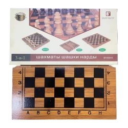 Шахматы + шашки + нарды (3 в 1) SNT-2748224537879, дерево, 50x50x5 см Шахматы + шашки + нарды (3 в 1) SNT-2748224537879, дерево, 50x50x5 см
