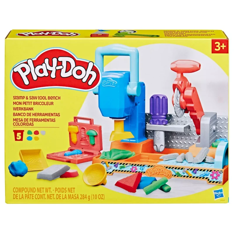 Набор для лепки Hasbro Play-Doh F9141 Stamp 'N Saw Tool Bench, 3+ лет Набор для лепки Hasbro Play-Doh F9141 Stamp 'N Saw Tool Bench, 3+ лет