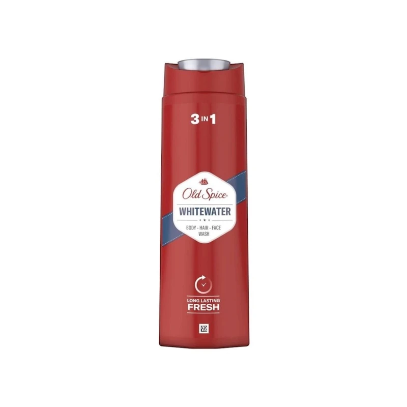 Kişilər üçün gel-şampun 3-1-də Old Spice Whitewater 400 ml