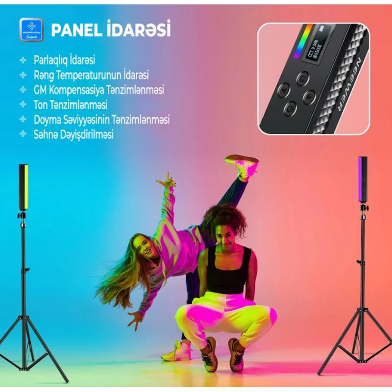 Осветитель светодиодный Neewer TL20C, черный Осветитель светодиодный Neewer TL20C, черный