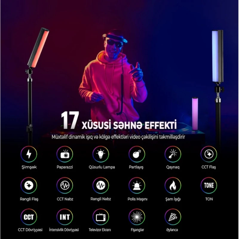 Осветитель светодиодный Neewer TL20C, черный Осветитель светодиодный Neewer TL20C, черный