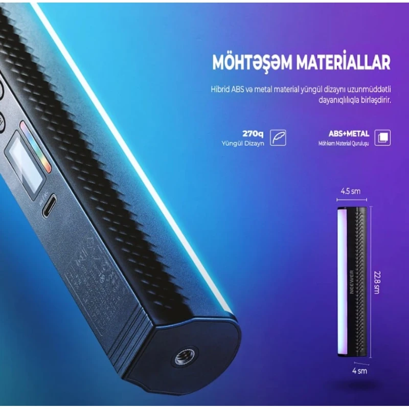 Осветитель светодиодный Neewer TL20C, черный Осветитель светодиодный Neewer TL20C, черный