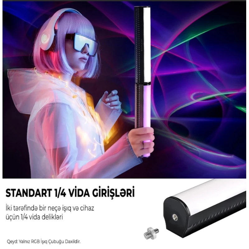 Осветитель светодиодный Neewer TL20C, черный Осветитель светодиодный Neewer TL20C, черный