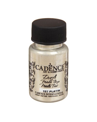 Akril boya-metallik Cadence Dora Metallic Paint 137 Platinum 50 ml