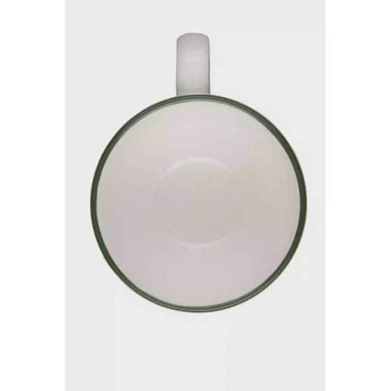 Чашка ID-Fine Modest Green Alzar, фарфор, белая/зеленая, 200 мл