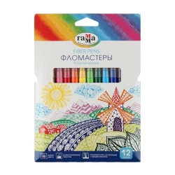 Фломастеры Гамма Классические, 12 цветов