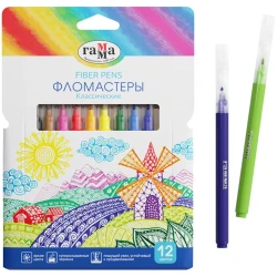 Фломастеры Гамма Классические, 12 цветов
