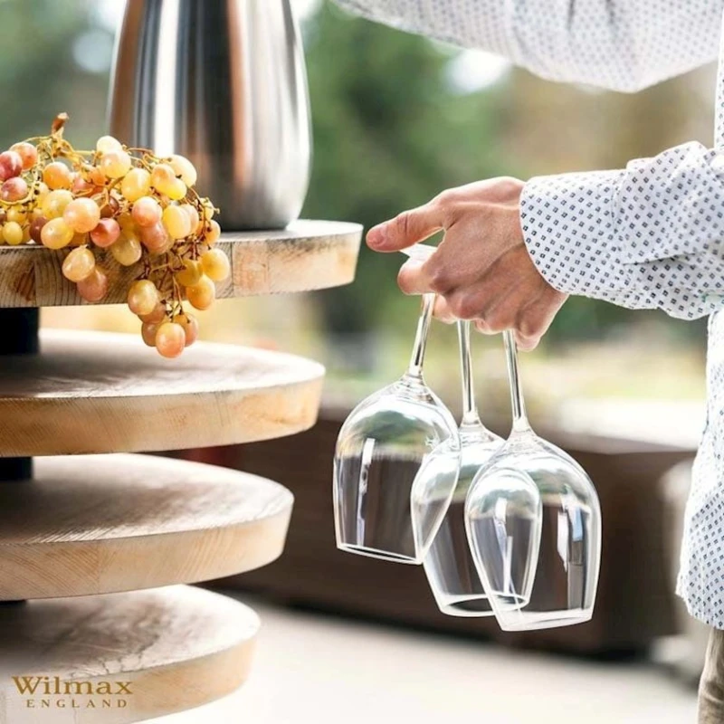 Набор бокалов для вина Wilmax 888016/6A Stella, хрусталь, 520 мл, 6 шт Набор бокалов для вина Wilmax 888016/6A Stella, хрусталь, 520 мл, 6 шт