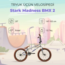 Velosiped Stark Madness BMX 2, gümüşü/qəhvəyi, 20