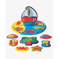 Игра для ванны Playgro FloatyBoat Bath Puzzle, с 6 месяцев, разноцветный
