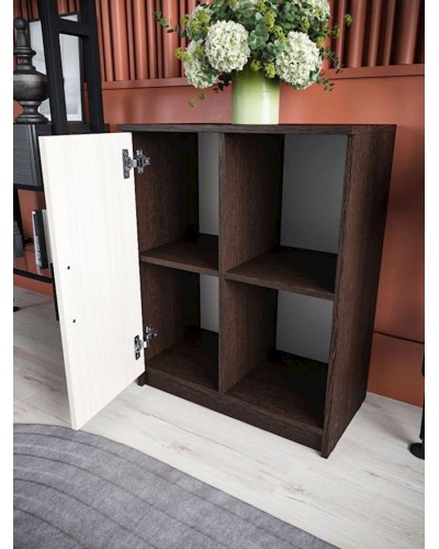 Tumba 60x33x75.5 sm, LDSP, Ağ/Qəhvəyi