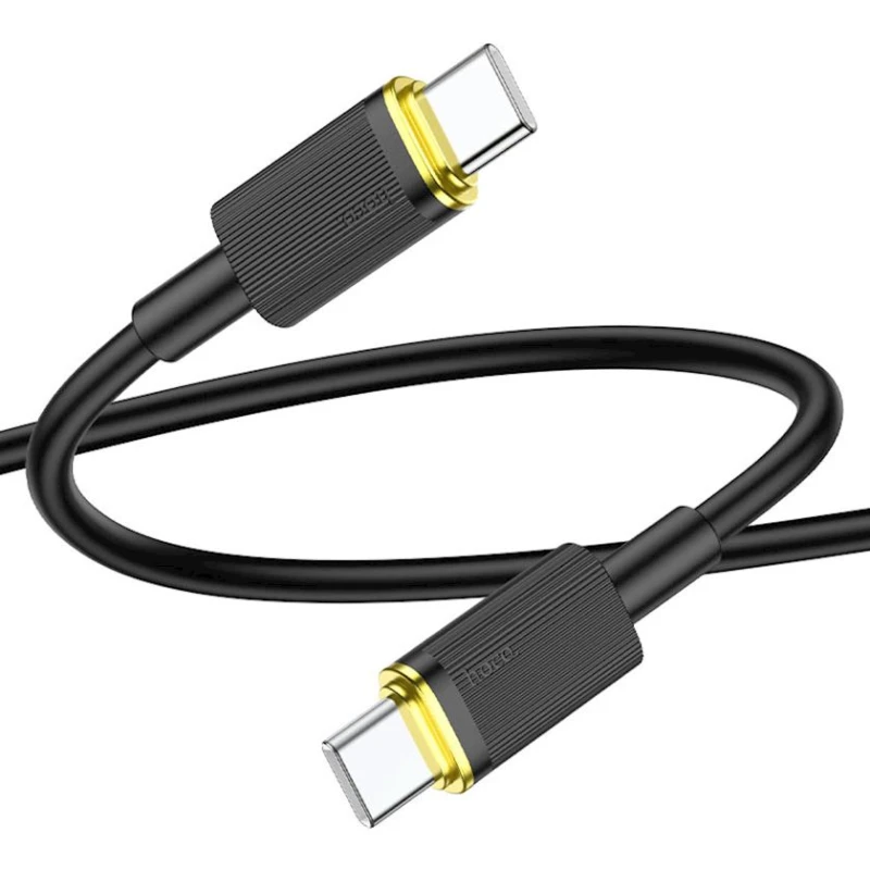 Kabel USB Hoco U109 Type-C to Type-C, 5.0 A, 1.2 m, qara
