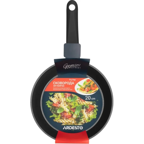 Сковородка Ardesto Gemini Gourmet AR1920FGG, 20 см, черный, алюминий Сковородка Ardesto Gemini Gourmet AR1920FGG, 20 см, черный, алюминий