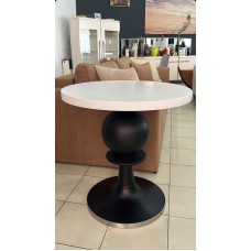 Nahar masası, dairəvi, diametri 75 sm, hündürlüyü 75 sm, ayaq hissəsində xrom detayı - GV-7