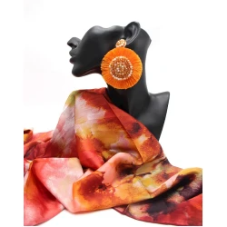 Подарочный набор для женщин Izim HD0046 (косынка 90x90 см + серьги)