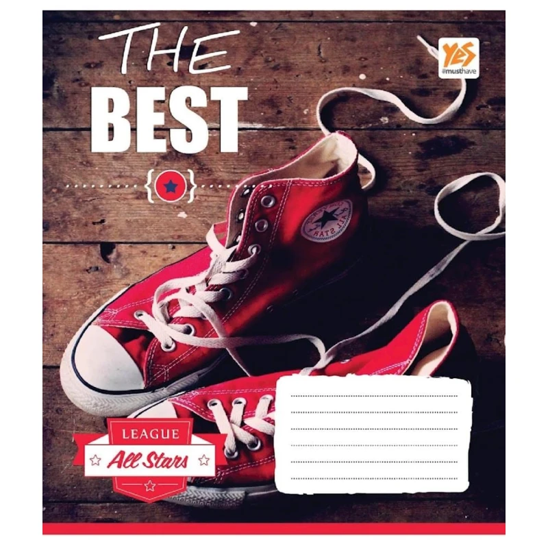 Тетрадь в клетку Yes Best Keds 891373, A4, 96 листов, товар в ассортименте Тетрадь в клетку Yes Best Keds 891373, A4, 96 листов, товар в ассортименте