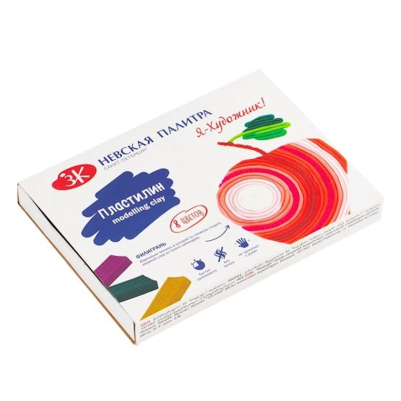 Набор пластилина Невская палитра Я-Художник!, 8 цветов Набор пластилина Невская палитра Я-Художник!, 8 цветов