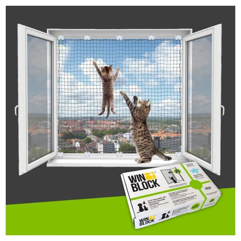 Pəncərə üçün qoruyucu tor Winblock Pets EDW 025, 70x120 sm