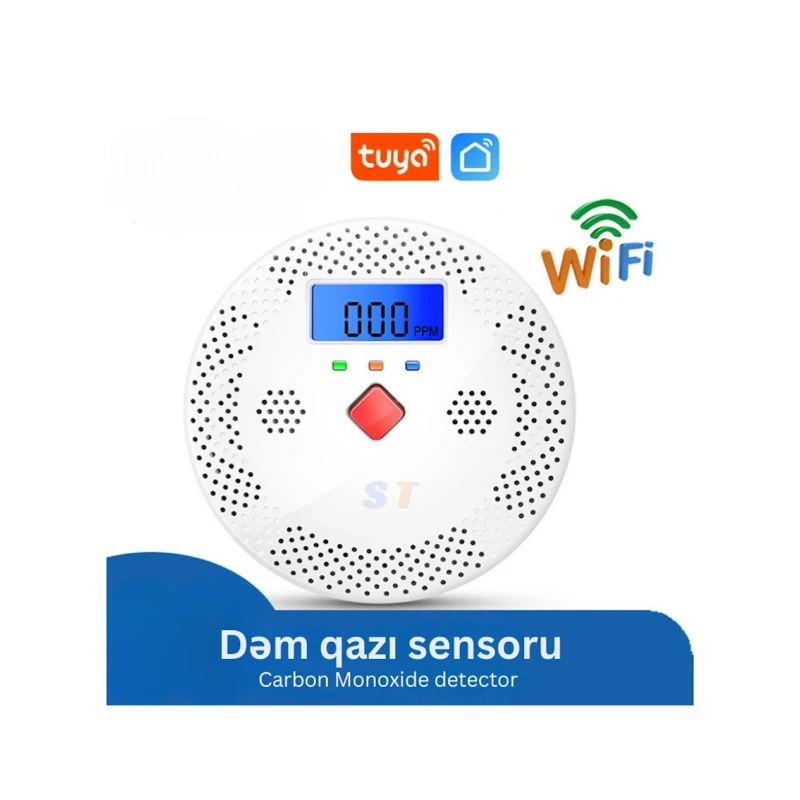 Детектор угарного газа Tuya Wi-Fi Белый Детектор угарного газа Tuya Wi-Fi Белый
