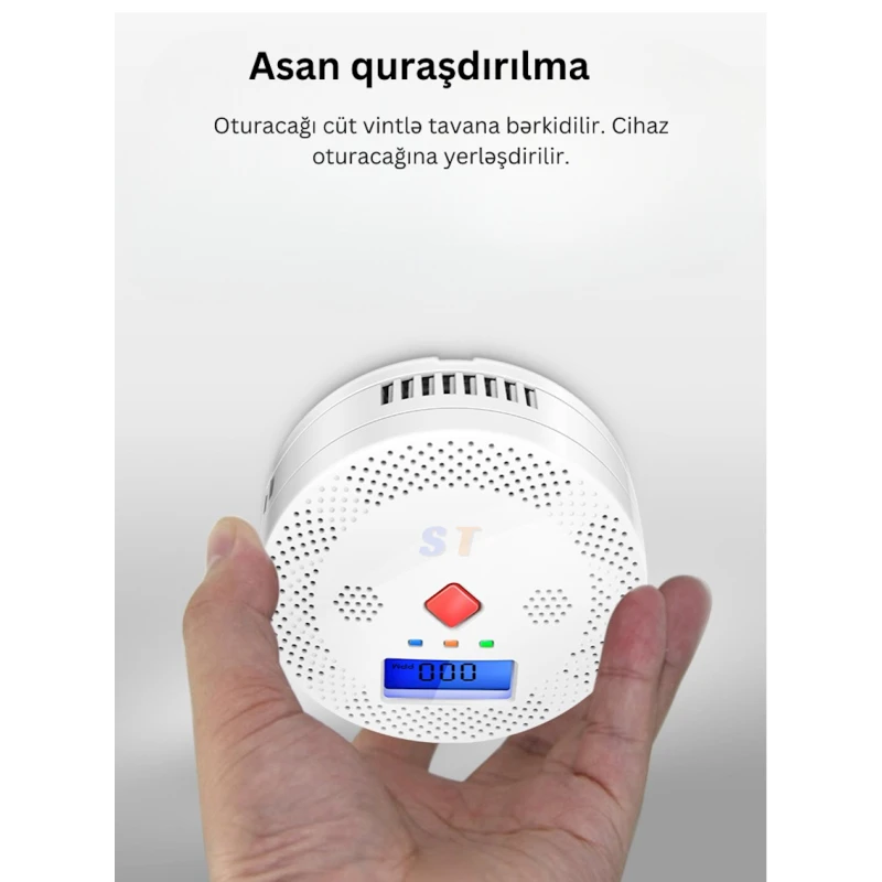 Детектор угарного газа Tuya Wi-Fi Белый Детектор угарного газа Tuya Wi-Fi Белый