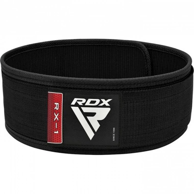 Пояс для тяжелой атлетики RDX Sports RX1, Унисекс, Нейлоновый, Черный, M