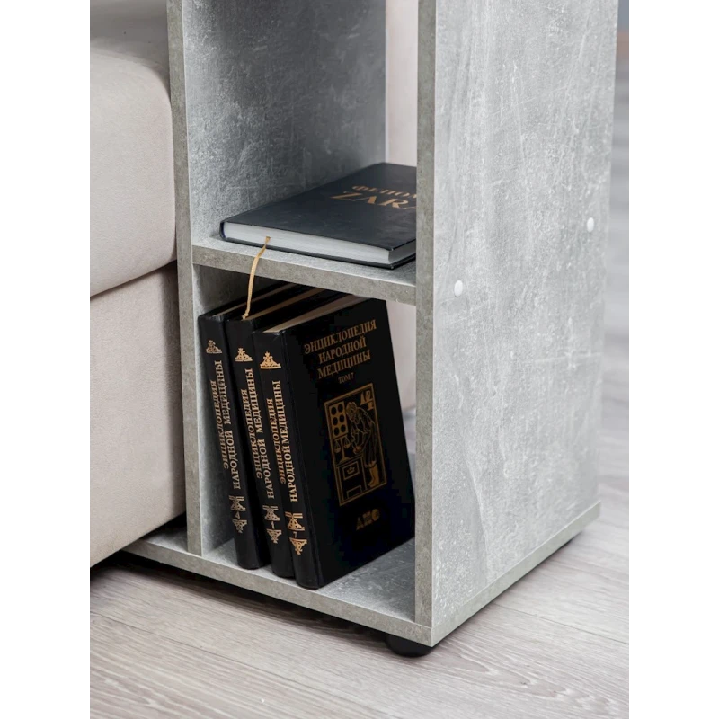 Журнальный столик Letta Beton, 60х30х47 см, ЛДСП, серый Журнальный столик Letta Beton, 60х30х47 см, ЛДСП, серый