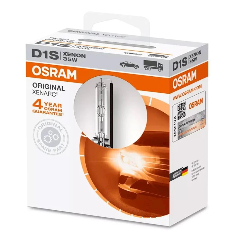 Avtomobilin işıqlandırma cihazları üçün lampa Osram D1S, 35 W