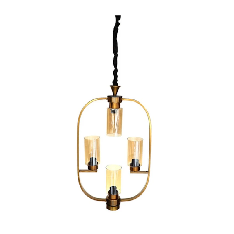 Люстра подвесная 1236 - 4 + 1 E27 + LED