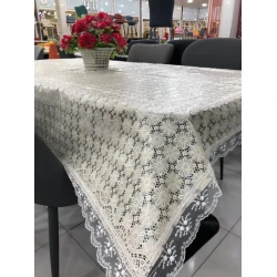 Скатерть MiraNova CTS-118, белая, 160x210 см