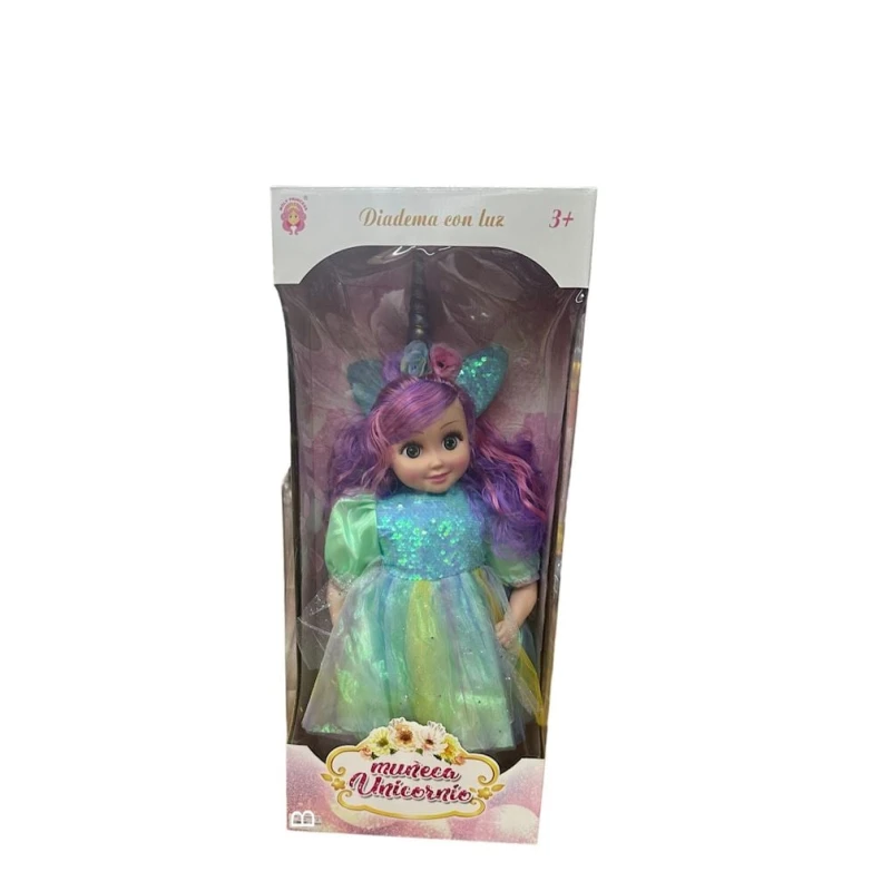 Kukla Diadema con luz Unicornio 24HS-DJS-6, rəngbərəng, 3+ yaş, 65 sm