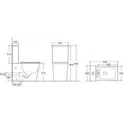 Унитаз Gold Banyo Piramida B0-602, белый Унитаз Gold Banyo Piramida B0-602, белый