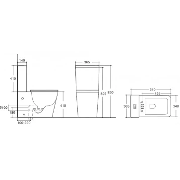 Унитаз Gold Banyo Piramida B0-602, белый Унитаз Gold Banyo Piramida B0-602, белый