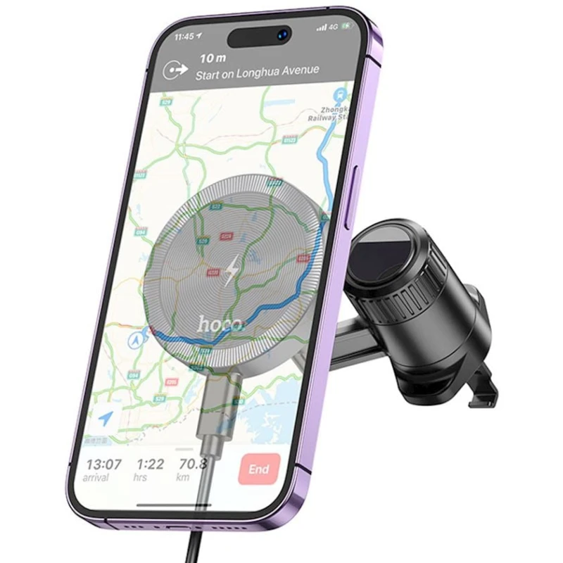 Автомобильный держатель Hoco HW6 Black Автомобильный держатель Hoco HW6 Black