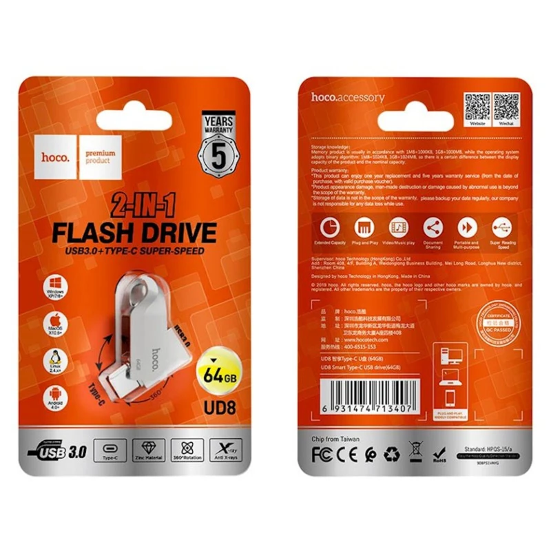 Флешка Hoco UD8 64GB Type-C Флешка Hoco UD8 64GB Type-C