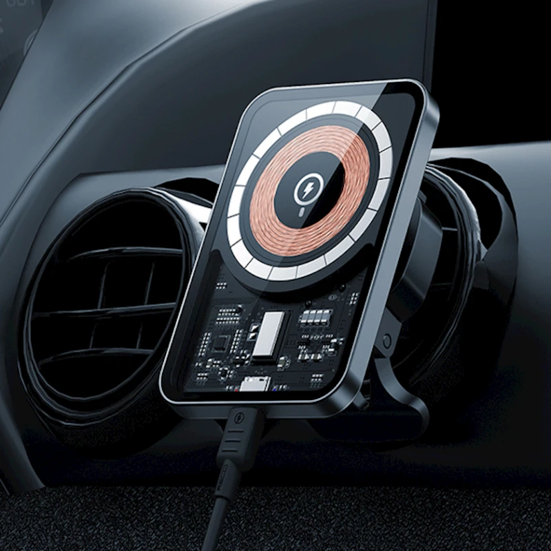 Автомобильный держатель с беспроводной зарядкой Recci RHO-C31 Автомобильный держатель с беспроводной зарядкой Recci RHO-C31