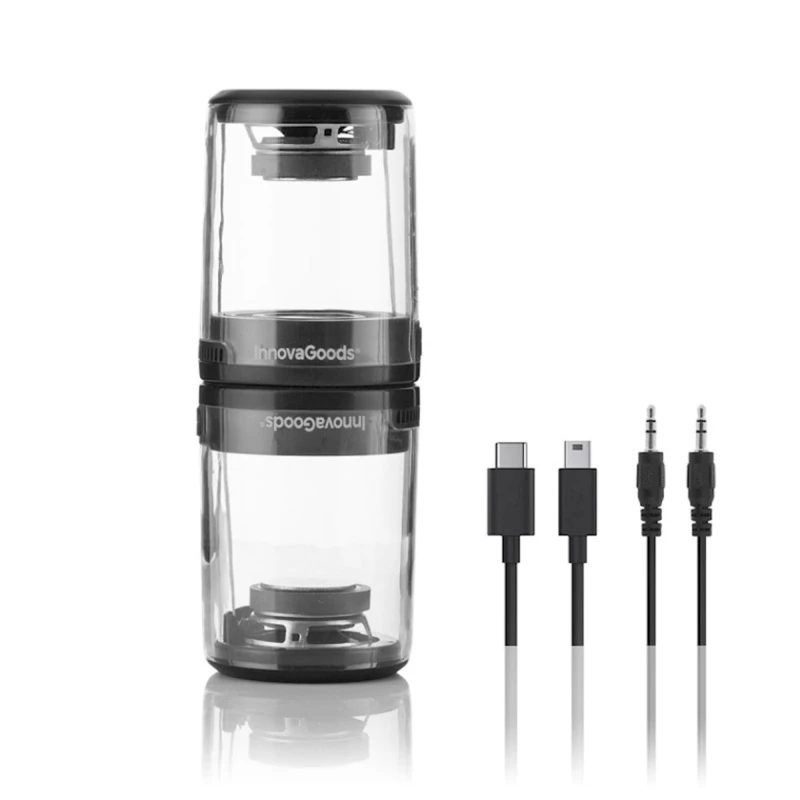 Портативная колонка InnovaGoods Pack of 2 Magnetic Wireless Speakers, Black Портативная колонка InnovaGoods Pack of 2 Magnetic Wireless Speakers, Black