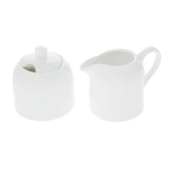 Набор сахарница и молочник Wilmax WL-995023, 280 мл/250 мл, фарфор, белый