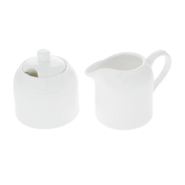 Набор сахарница и молочник Wilmax WL-995023, 280 мл/250 мл, фарфор, белый Набор сахарница и молочник Wilmax WL-995023, 280 мл/250 мл, фарфор, белый