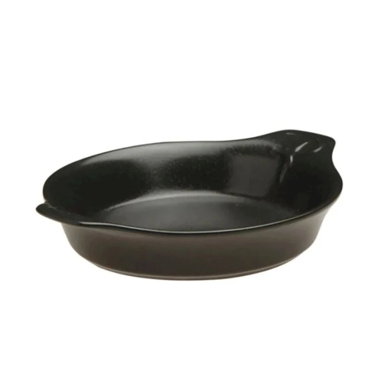 Форма для запекания Porland 04ALM001603, фарфор, черная, 14 см