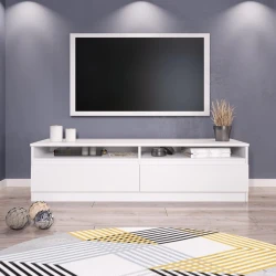 TV üçün tumba Ev Plus Yurupa, LDSP, ağ, 150x40x38 sm TV üçün tumba Ev Plus Yurupa, LDSP, ağ, 150x40x38 sm