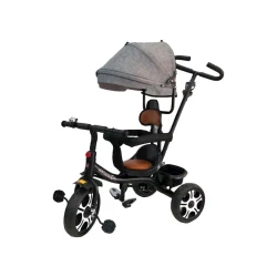 Детский трехколесный велосипед 1061 Черный/Серый Детский трехколесный велосипед 1061 Черный/Серый