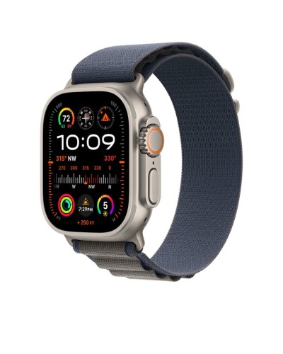 Kəmər Apple Blue Alpine Loop Apple Watch 49mm üçün - Medium (MT5L3ZM/A)