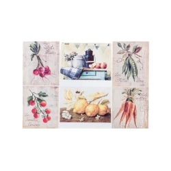 Набор карт для декупажа Овощи, A4, 54г/м2, 5 шт