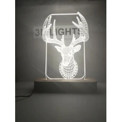 3D-ночник tma01, 20x14 см, белый